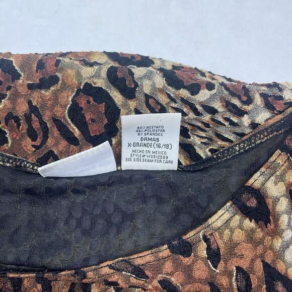 Vintage Y2K White Stag Women XL 16/18 Velvet Burnout Tank Top Whimsigoth 90s - Picture 7 of 8